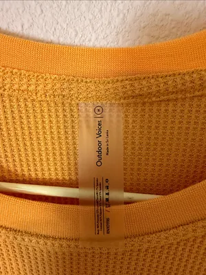 Outdoor Voices Fast Track Waffle Knit‎ Long Sleeve Activewear Top Size Medium thumbnail 4