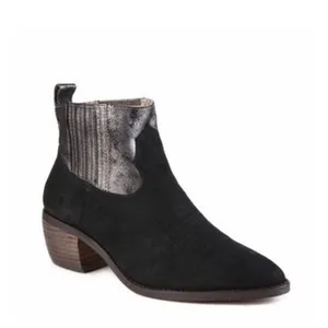 Band of‎ Gypsies Women's Borderline Micro Western Booties Black Pewter 6 $125 thumbnail 3