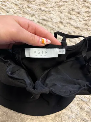 ASTR The Label Black Tank Top with Bow Details thumbnail 4