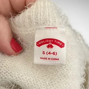 HOLIDAY TIME White‎ Polar Bear Long Sleeve Relaxed Fit Sweater Small | EUC thumbnail 7