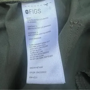 Figs Scrub Zamora Pants Jogger Pants Moss Green Plus Size 3XL Coral Drawstring thumbnail 6