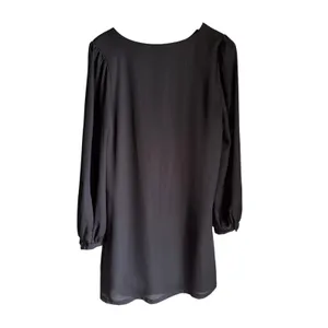 Tinley Road Black Shift Dress Small Sheer Sleeves Minimalist LBD thumbnail 3