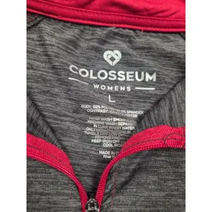 Colosseum Indiana Hoosiers Fitted Dark Gray Large Quarter Zip Long Sleeve Shirt thumbnail 3