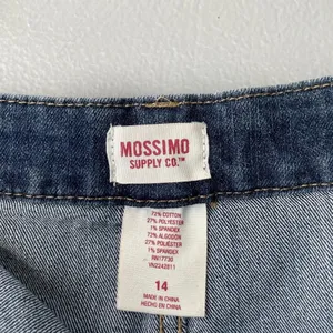 Mossimo Denim Button Up Down Skirt Size 14 Blue Jean Short Mini Stretch Western thumbnail 4