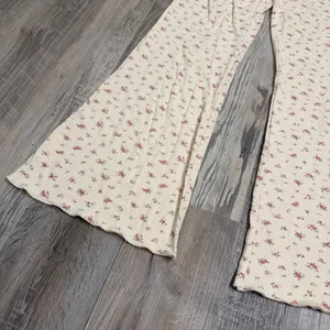 Pacsun cream and pink floral flare pants size Xsmall thumbnail 3
