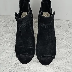 Vince Camuto Abesta leather peep toe heeled ankle bootie boots sz 8 thumbnail 3
