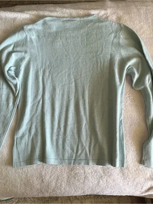 Cutter & Buck Silk Cashmere Crewneck Sweater Ladies Size L Y2K Minimalist Preppy thumbnail 8
