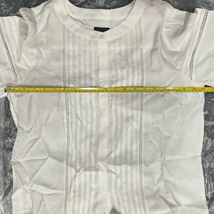 Ann Taylor Puff Sleeve Button Down Blouse Size M thumbnail 5