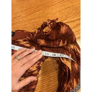 House Of Harlow Short Cotton Tiered Ruffle Party Dress XS Brown Artsy Hippie thumbnail 4