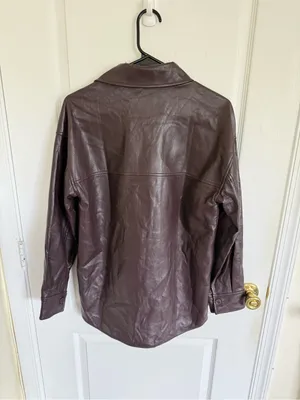 Aritzia Babaton Pelli Shirt Jacket in Brown thumbnail 5
