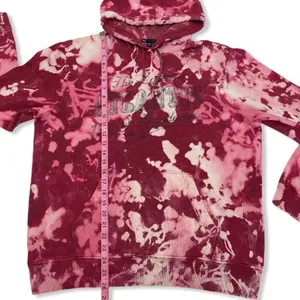 Distressed GAP The Eastern Atlantic 1969 Showdown Bleached Tie Dye Hoodie thumbnail 7