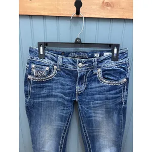 Miss Me JE8003B3L Womens Bootcut Jeans Blue Embellished Rhinestone Size 27 thumbnail 2