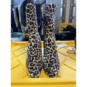 Steve Madden Vakay Boot In Leopard Velvet Women's Size 9 New Animal Print thumbnail 4