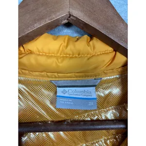 Columbia Powder Lite Jacket Womens 2X Mustard Yellow Omni-Heat Puffer WW1498 thumbnail 4