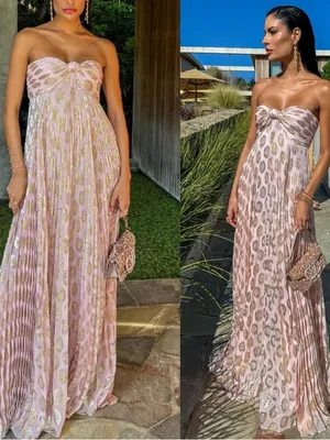 Alexis Maryana Maxi Dress Gown S/M/L Murex Pink Blush Gold Vacation M thumbnail 9