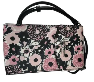 Kate Spade Staci North/South Flap Phone Crossbody Dahlia Floral Pink Multi Black thumbnail 1