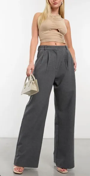 Abercrombie & Fitch The Sloane Wide Leg Tailored Pant Size Medium thumbnail 1