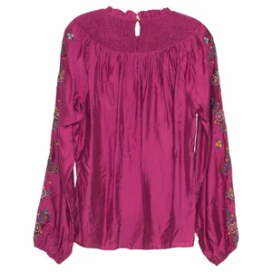 NWT Savanna Jane Top Boho Peasant Embroidered Floral Flowy Western Cottagecore L thumbnail 3