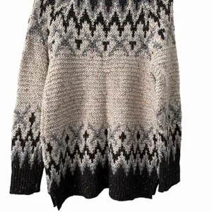 Free People Womens Love‎ Bug Nordic Fair Isle Lace Up Sweater Size L Lodgecore thumbnail 14