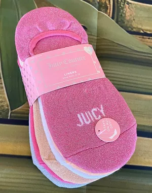 NWT Juicy Couture Multicolor Liner Socks 6 Pairs thumbnail 1