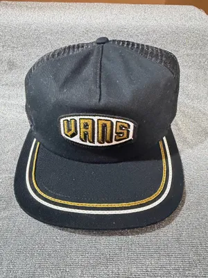 Vans Black trucker hat mesh adjustable NWT thumbnail 2