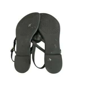 Tory Burch Black ThongSandals with Gold Logo - Heavily Used Size 6.5 thumbnail 3