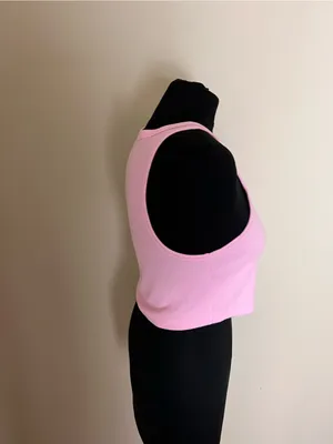 Wild Fable Pink Ribbed Cropped Tank Top - Women thumbnail 2