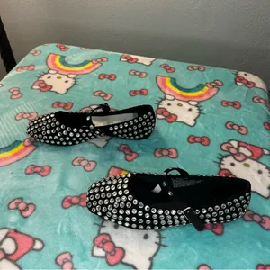 Issa Rhinestone Mary Jane Ballet Flats - A New Day Black size 6‎ thumbnail 3