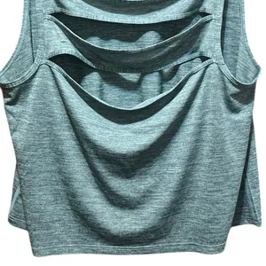 Rainbeau Heathered Green Boxy Soft Tank Top‎ Size Large thumbnail 7