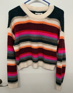 American Eagle Rainbow Striped Sweater thumbnail 1