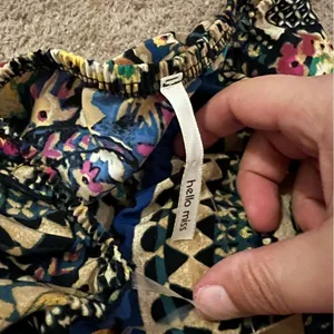 Hello miss-strapless paisley, satin‎ maxi dress L thumbnail 6