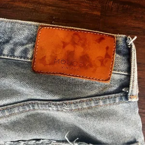 MOUSSY Vintage Light Wash Distressed Straight Jeans Size 24 Made in Japan thumbnail 7