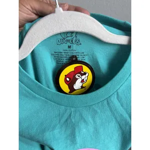 Buc-ee's Enjoy Every Moment T-Shirt Teal Floral Retro Graphic Tee Vibe Sz M NEW thumbnail 4