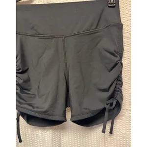 Full Send Womens Black Ruched Side Cinch High Waisted‎ Athletic Shorts Size Med thumbnail 8