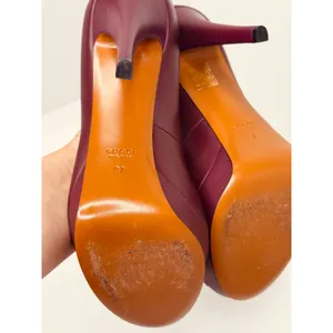 Gucci Betty Burgundy T Strap Platform Heels Y2K Glam EU 37 thumbnail 5