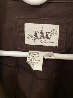 Live a Little Dark Brown Utility Jacket with Grommet Accents thumbnail 3