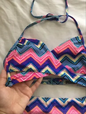 VS PINK Colorful Tribal Print Bikini Small/Medium thumbnail 2