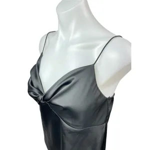 Princess Polly Black Silk Satin Sleeveless Twist Front Cami Camisole Tank Top 10 thumbnail 3