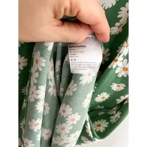 Reformation | Seville Dress in Daisy | Green White | Sz S thumbnail 8