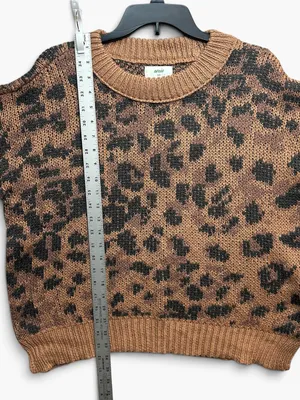 Aerie Leopard Print Oversized Knit Sweater Size Small Brown Black NWT thumbnail 7