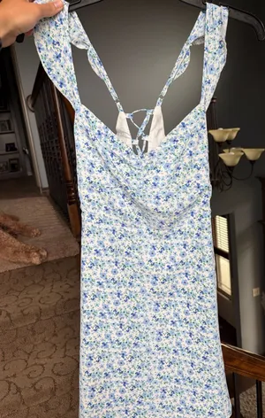 Hello Molly Print Of The Season Mini Blue Dress thumbnail 1