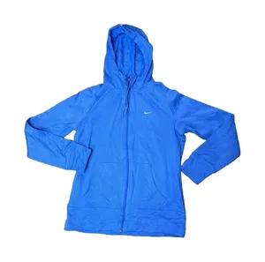 Nike‎ Women's Size M Therma- Fit Full Zip Fleece Lined Blue Hooded Jacket thumbnail 1