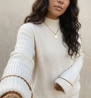 W. Cashmere Mock Neck Sweater 100% Cashmere Size Small thumbnail 1