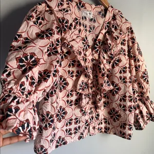 Mille Sayulita print Ruffle Blouse Pink thumbnail 4