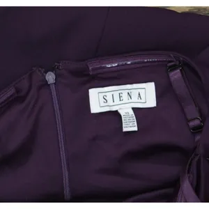 Siena Womens Side-Gathered Dress SATP1607 Plum Purple 10 thumbnail 5