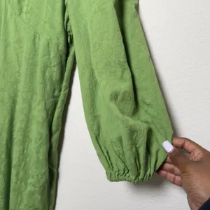 Anthropologie Maeve Women Midi Dress‎ 0 Green Square Neck Cottage Prairie thumbnail 8