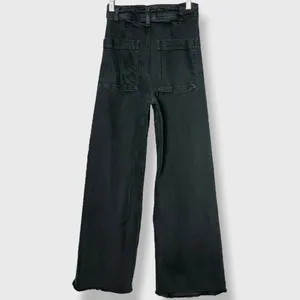 Zara Jeans Marine Straight Jeans Size‎ 0 Women Wide Leg Raw Hem Faded High Rise thumbnail 2