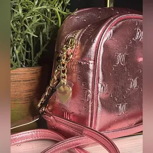 Juicy Couture Good Times Pink Metallic Crossbody Bag NWT thumbnail 6