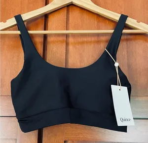 Quince Italian Tank Bikini Swim Top Black Size Small NEW thumbnail 1
