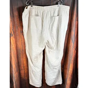 Old Navy‎ Linen Blend Pants Women's Size XXL Drawstring Straight Leg Beach Vacay thumbnail 2